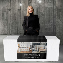 Business Table Runner Banner Real Anwesen QR Code Wandteppich