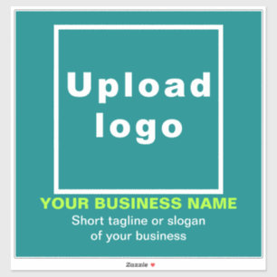 Business-Tagline auf dem Aquamarinen grünen großen Aufkleber