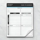 Business Task Planner Priority Matrix Notepad Notizblock