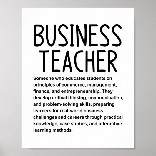 Business teacher poster (Vorne)
