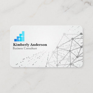 Business Tech Logo Netzwerk Hintergrund Visitenkarte