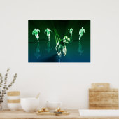 Business Technology Concept on Worldwide Report Poster (Küche)