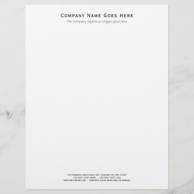 Business Template Business Einfach Minimalistisch Briefbogen (Vorderseite)