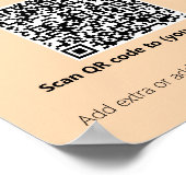 Business Template Orange Logo qr Code Poster (Ecke)