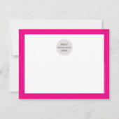 BUSINESS THANK YOU chic logo modern fuschia pink Dankeskarte (Rückseite)