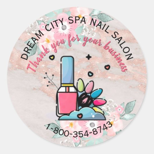 Business Thank You Custom Runder Aufkleber (Vorderseite)