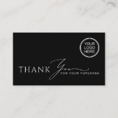 Business Thank You Modern Packaging Insert Visitenkarte (Vorderseite)