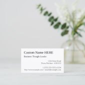 Business Thought Leader Business Card Visitenkarte (Stehend Vorderseite)