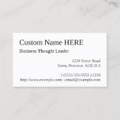 Business Thought Leader Business Card Visitenkarte (Vorderseite)