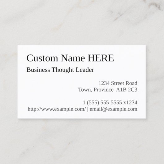 Business Thought Leader Business Card Visitenkarte (Vorderseite)