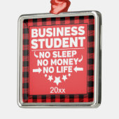 Business Uni Student Red Kariert Xmas Ornament Aus Metall (Links)