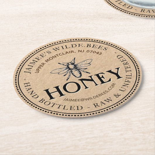 Business Untersetzer für Honey Jar Heraldic Bee (Angewinkelt)