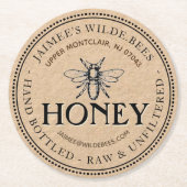 Business Untersetzer für Honey Jar Heraldic Bee (Vorderseite)