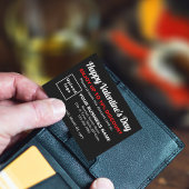 Business Valentine Black Discount Card Rabattkarte