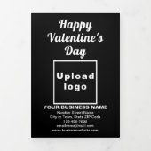 Business Valentine Black Trifold Card Dreifach Gefaltete Karte (Cover)
