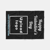 Business Valentine Greeting On Navy Blue Fleecedecke (Vorderseite (Horizontal))