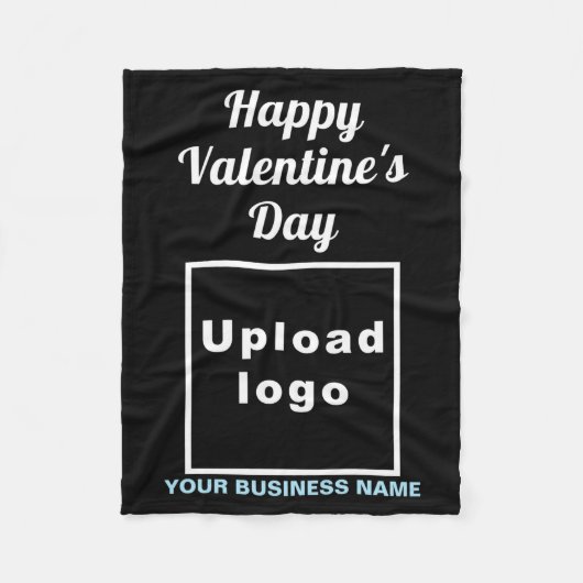 Business Valentine Greeting On Navy Blue Fleecedecke (Vorderseite)