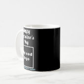 Business Valentine Greeting On Navy Blue Kaffeetasse (Vorderseite Links)