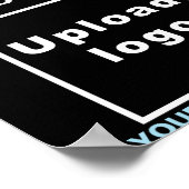 Business Valentine Greeting On Navy Blue Poster (Ecke)