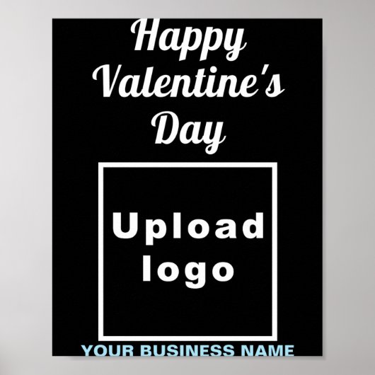 Business Valentine Greeting On Navy Blue Poster (Vorne)