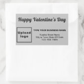 Business Valentine Greeting Rechteckiger Aufkleber (Tasche)