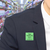 Business Valentine Gruß auf dem hellgrünen Platz Button