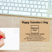 Business Valentine Gruß auf Light Brown Postkarte