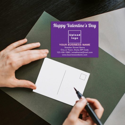 Business Valentine Gruß auf Lila Postkarte
