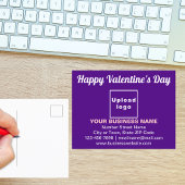 Business Valentine Gruß auf Lila Postkarte