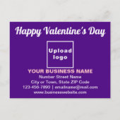 Business Valentine Gruß auf Lila Postkarte (Vorderseite)