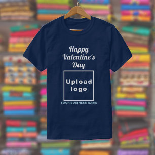 Business Valentine Gruß auf Navy Blue T - Shirt