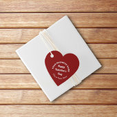 Business Valentine Gruß auf rote Herzform Geschenkanhänger