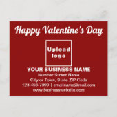 Business Valentine Gruß auf roter Postkarte (Vorderseite)