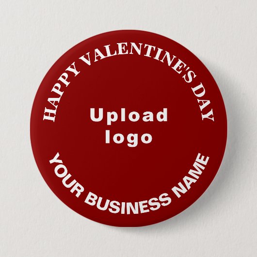 "Business Valentine Gruß on Red Round Button" Button (Vorderseite)