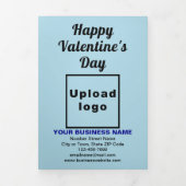 Business Valentine Light Blue Trifold Card Dreifach Gefaltete Karte (Cover)