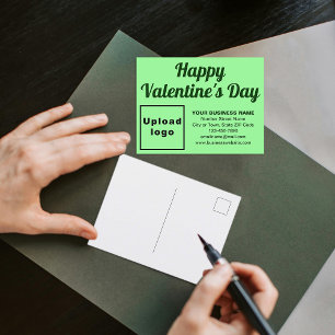 Business Valentine Light Green Holiday Postkarte