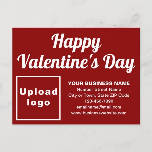 Business Valentine Roter Urlaub Postkarte (Vorderseite)