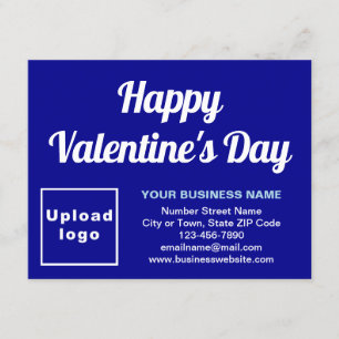 Business Valentine Small Blue Flat Ferienkarte Feiertagskarte