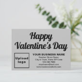 Business Valentine Small Great Flat Grußkarte Karte (Stehend Vorderseite)
