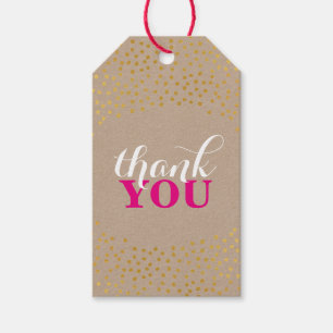 BUSINESS-VERPACKUNG Rustikales Gold-Konfetti-Spot- Geschenkanhänger