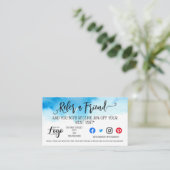 Business verweisen Sie auf Marketing-Rabatt-Verkäu Empfehlungskarte (Stehend Vorderseite)