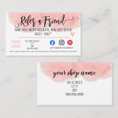 Business verweisen Sie Marketing-Rabatt für Freund Empfehlungskarte (Vorne/Hinten)