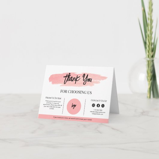 Business Vielen Dank, dass Sie die Kartenverpackun Dankeskarte (Vorderseite)