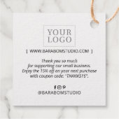 Business Vielen Dank, dass Sie Gold Foil Liebesmar Geschenkanhänger (Rückseite)