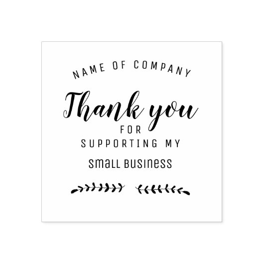 BUSINESS Vielen Dank, dass Sie Ihr eigenes LOGO un Gummistempel (Prägung)