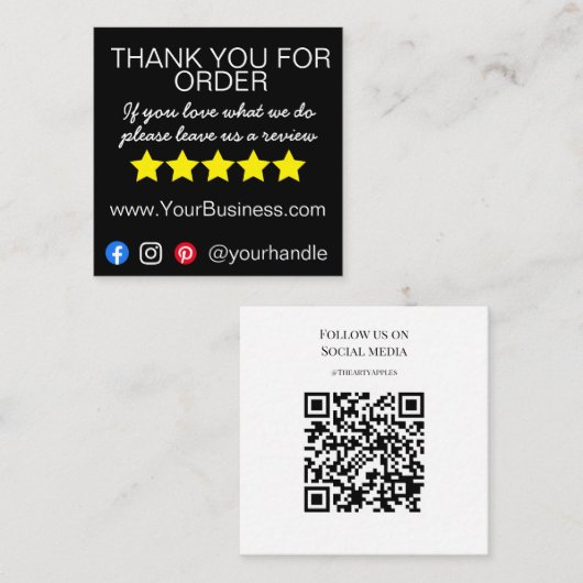 Business Vielen Dank Einlegen der Karte moderne Ve (Vorne/Hinten)