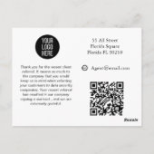 Business Vielen Dank für Ihr Referendum real Anwes Postkarte (Rückseite)