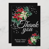 Business Vielen Dank für Ihre Wertschätzung Floral Dankeskarte (Vorne/Hinten)