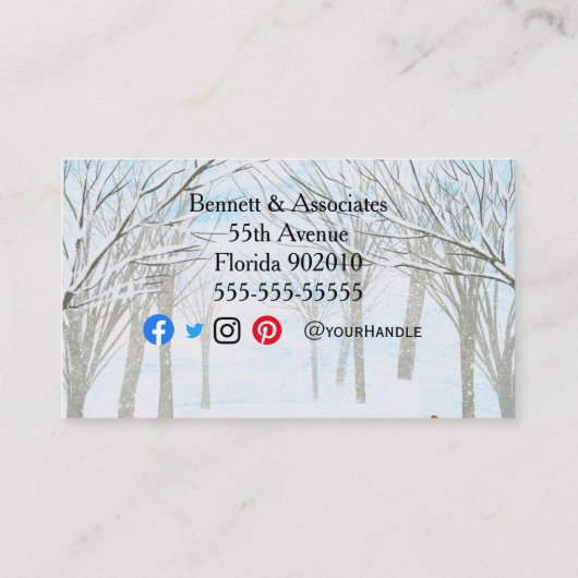 Business Vielen Dank für Ihren schönen Urlaub Weih Visitenkarte (Rückseite)