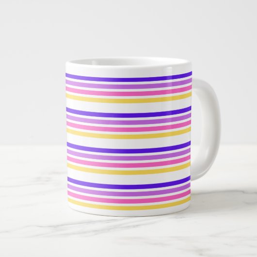Business Violet Stripe Tee Tasse (Vorderseite Rechts)